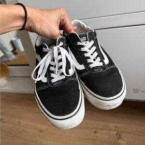 Vans Black Old Skool platform Shoes 8.5